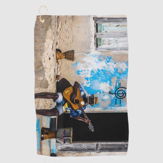 音楽は心の薬だ ゴルフタオル (正面)