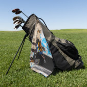 音楽は心の薬だ ゴルフタオル (グリーン)