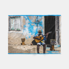 音楽は心の薬だ フリースブランケット