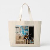 音楽は心の薬だ ラージトートバッグ (裏面)