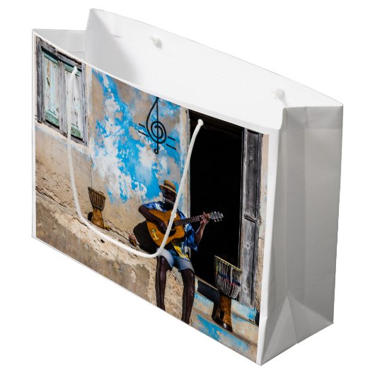 音楽は心の薬だ ラージペーパーバッグ (正面アングル)