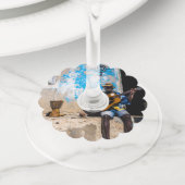 音楽は心の薬だ ワイングラスタグ (クローズアップ)