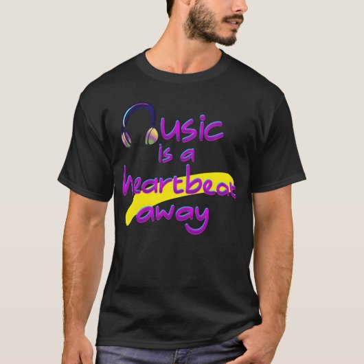 音楽は心臓の鼓動ほど近い ビンテージ Tシャツ (正面)