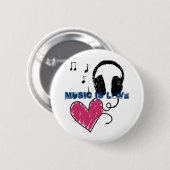 音楽は愛です 缶バッジ (正面&裏面)