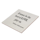 音楽は愛シェークスピアの引用文の引用文の食糧です タイル (側面)