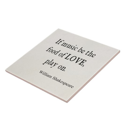 音楽は愛シェークスピアの引用文の引用文の食糧です タイル (側面)