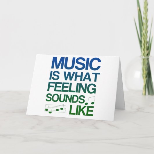音楽は感じが引用文のように聞こえるものにです カード (正面)