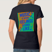 音楽は感情が音に変わったもの – グリーン Tシャツ (裏面)