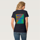 音楽は感情が音に変わったもの – グリーン Tシャツ (裏面フル)