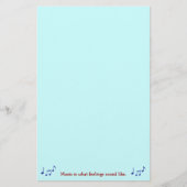 音楽は感覚が静止したのように聞こえるものにです 便箋 (正面)