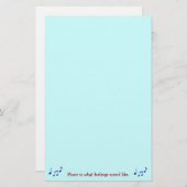 音楽は感覚が静止したのように聞こえるものにです 便箋 (正面/裏面)