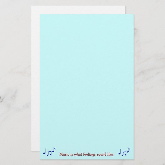 音楽は感覚が静止したのように聞こえるものにです 便箋 (正面/裏面)