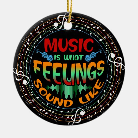 音楽は感覚 セラミックオーナメント (正面)