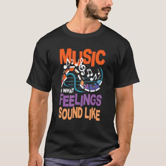 音楽は感覚 Tシャツ (正面)