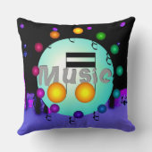 音楽は枕ミュージシャンのDJs音楽的なバンドを置きます クッション (裏面)