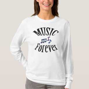 音楽は永久に音楽ワイシャツに注意します Tシャツ