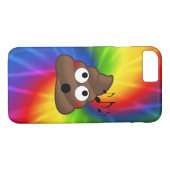 音楽は注意しますEmojiのウンチのiPhoneの場合(絞り染め)に Case-Mate iPhoneケース (裏面(横))