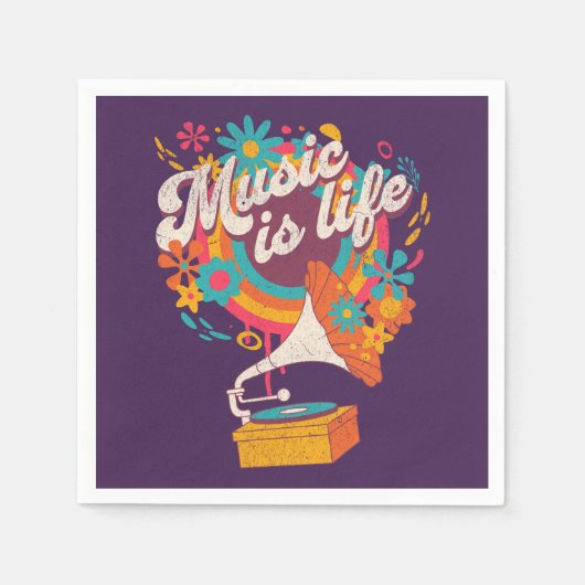 音楽は生きること スタンダードカクテルナプキン (正面)