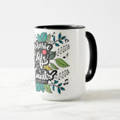 音楽は生命である私たちのハートはビートを持つ マグカップ (正面右)