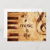 音楽は生命です ポストカード (正面/裏面)