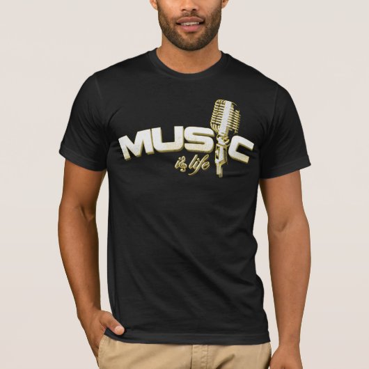 音楽は生命です Tシャツ (正面)
