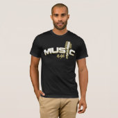 音楽は生命です Tシャツ (正面フル)