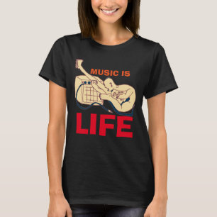 音楽は生命です Tシャツ