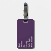 音楽は生命なり ラゲッジタグ (裏面縦)