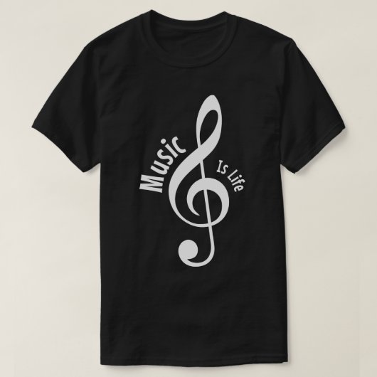 音楽は生命なり Tシャツ (デザイン正面)