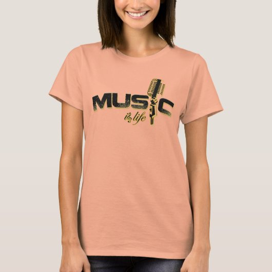 音楽は生命なり Tシャツ (正面)
