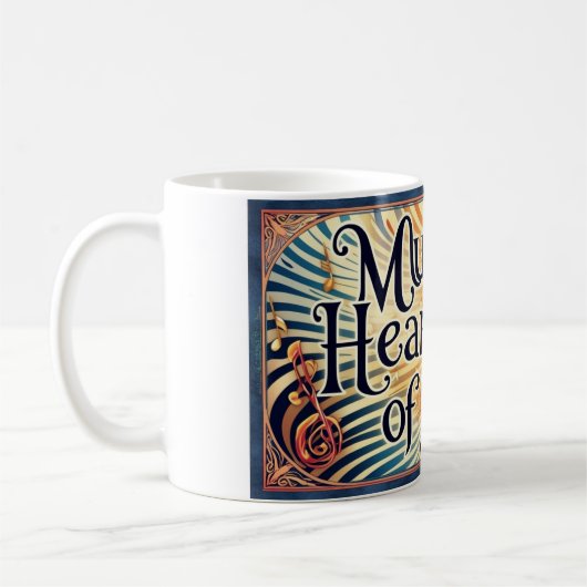 音楽は生命の鼓動である コーヒーマグカップ (左)