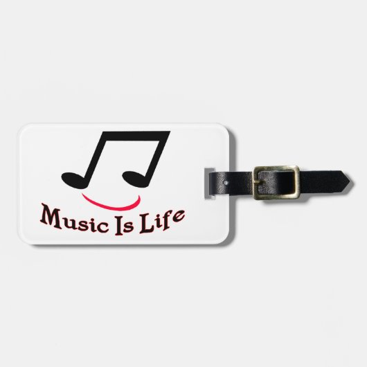 音楽は生命音符です ラゲッジタグ (正面横)
