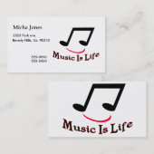 音楽は生命音符です 名刺 (正面/裏面)