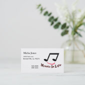 音楽は生命音符です 名刺 (スタンド正面)