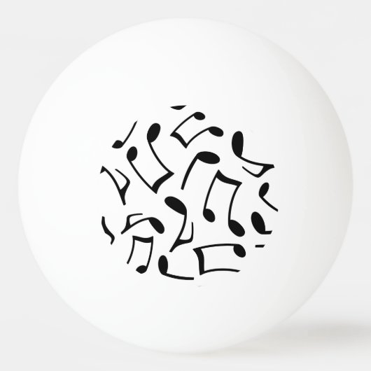 音楽は白くおよび黒いパターンに注意します 卓球ボール (正面)