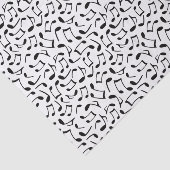 音楽は白くおよび黒いパターンに注意します 薄葉紙 (詳細)