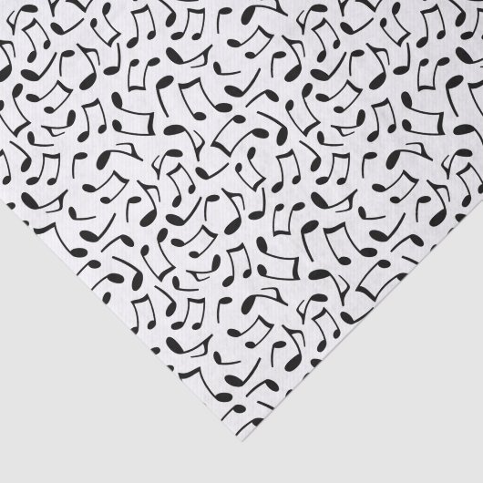 音楽は白くおよび黒いパターンに注意します 薄葉紙 (詳細)