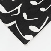 音楽は白黒パターンに注意します フリースブランケット (角)