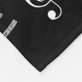 音楽は白黒フリースブランケットに注意します フリースブランケット (角)