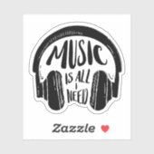 音楽は私が必要とするすべてのもの シール (シート)