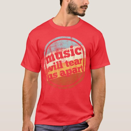 音楽は私たちを切り離す少年 Tシャツ (正面)