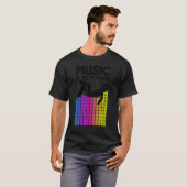 音楽は私のセラピーイコライザーDjレインボーサウンドEng Tシャツ (正面フル)