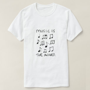 音楽は私のセラピースケッチプリント Tシャツ
