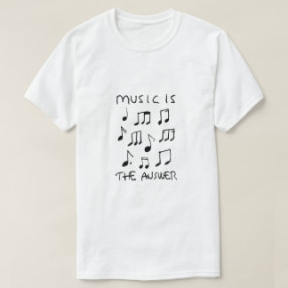 音楽は私のセラピースケッチプリント Tシャツ