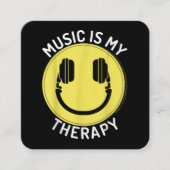 音楽は私のセラピー音楽好きだ スクエア名刺 (正面)