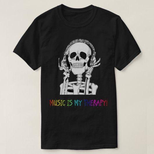 音楽は私のセラピー Tシャツ (デザイン正面)