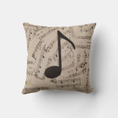 音楽は私のバッグ装飾用クッション クッション (裏面)