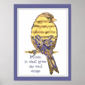 音楽は私の与え心の翼と鳥 ポスター (正面)