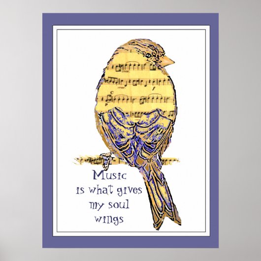 音楽は私の与え心の翼と鳥 ポスター (正面)