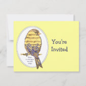 音楽は私の与え心の翼と鳥 招待状 (正面)